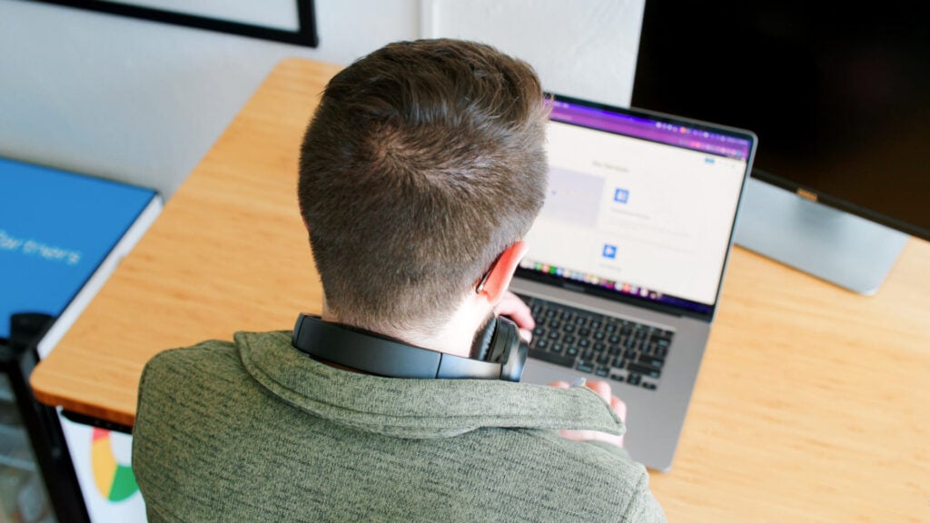Web developer working on a customer's website